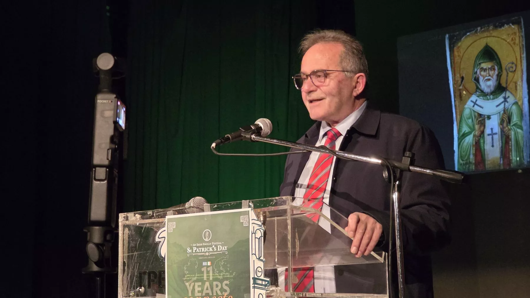 Ο Αντειπεριφερειάρχης Π.Ε. Γρεβενών Ιωάννης Τσακνάκης στο βήμα